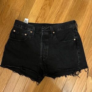 Levi's 501 Black Jean Shorts for Women
